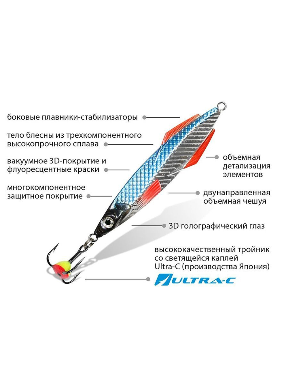 Блесна для рыбалки зимняя AQUA Стилет