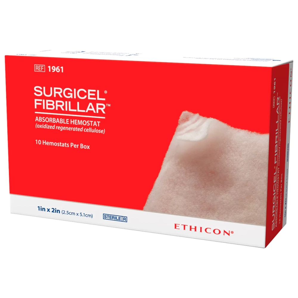 Серджисел Фибриллар рассасывающийся гемостатический 5,1х10,2 см 10 шт 411962