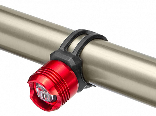 Фонарь габаритный передний JY-3006F JING YI, 1 белый светодиод, алюминиевый красный