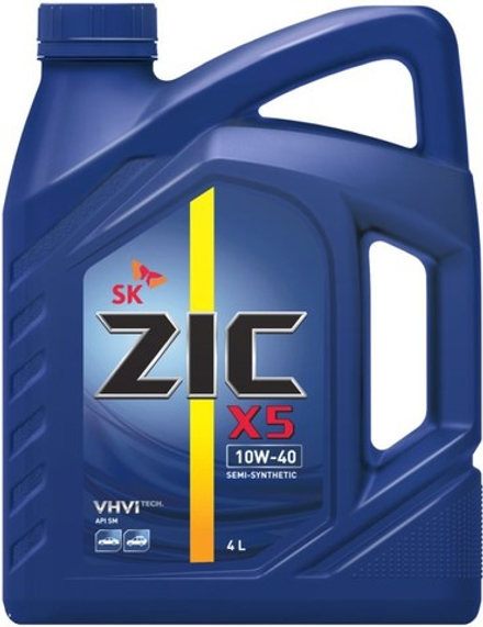 Моторное масло ZIC X5 10w40 4л полусинтетика