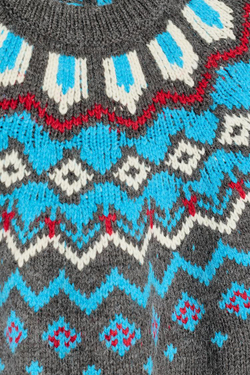 ZARA ЖАККАРДОВЫЙ СВИТЕР, СЕРЫЙ