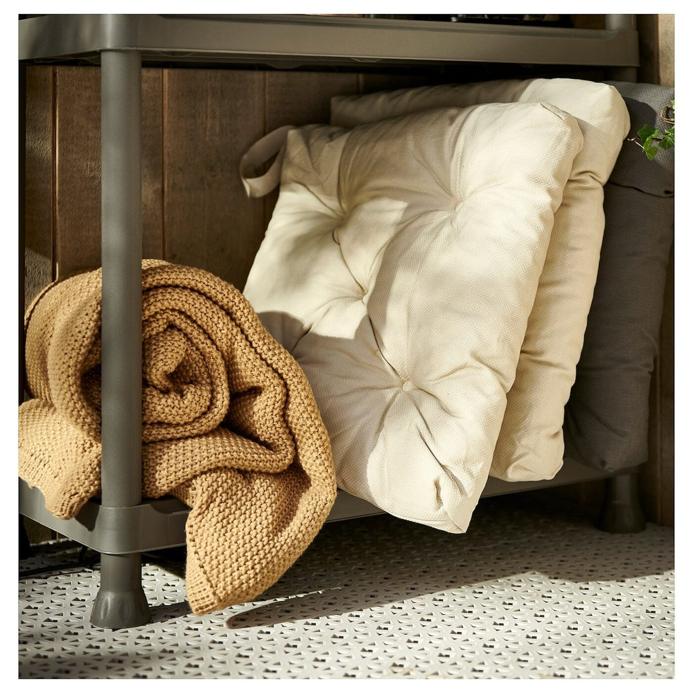 IKEA MALINDA  (ИКЕА МАЛИНДА)  -  Подушка для стула, светло-бежевая, 40/35x38x7 см