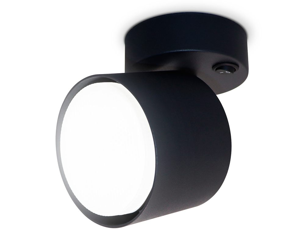 Накладной спот с выключателем TA133 BK черный GX53 max 12W D79*134*D84