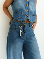 Брелок Flowers с аметистом Gold