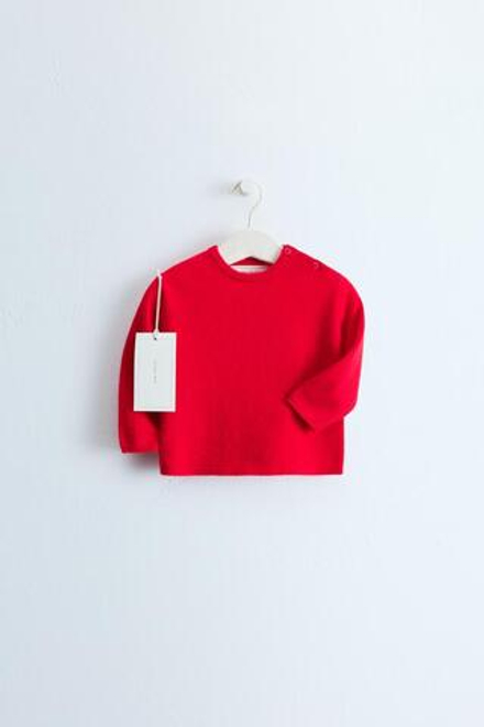 ZARA TIMELESS - СВИТЕР ИЗ 100% КАШЕМИРА, КРАСНЫЙ