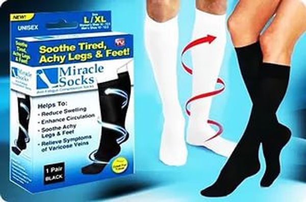 Компрессионные гольфы  для профилактики и лечения ног MIRACLE SOCKS