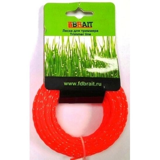 Леска для триммера "BRAIT" (3.0*15 м) PROFESSIONAL квадрат двухслойный