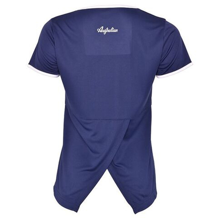 Женская теннисная футболка Australian T-Shirt Ace With Back Split - небесный