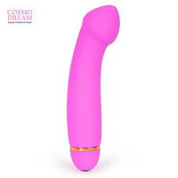 Розовый вибромассажер 15см с изогнутой головкой Bior Toys Cosmo WSL-15012