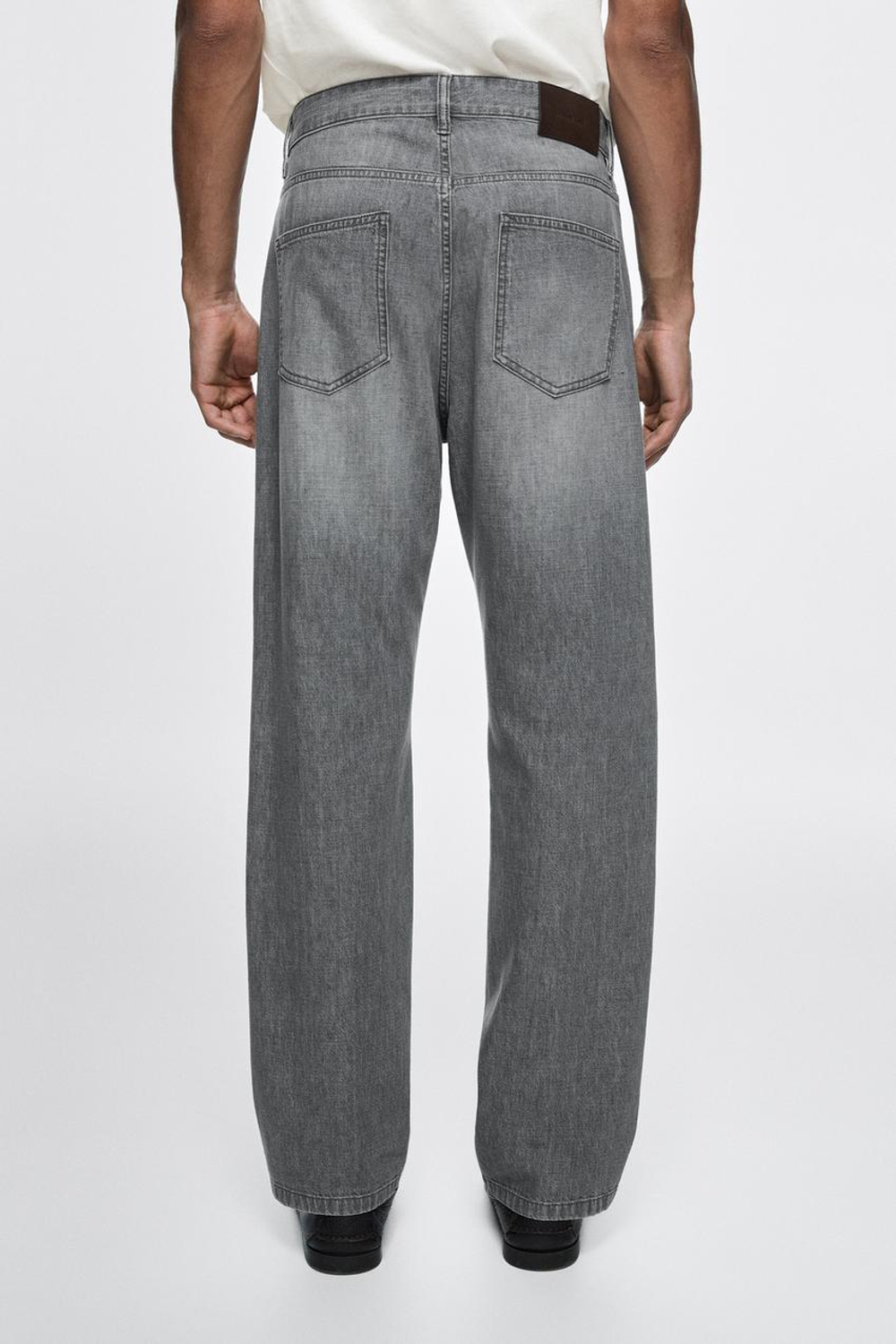 Massimo Dutti Легкие джинсы прямого кроя, серый меланж