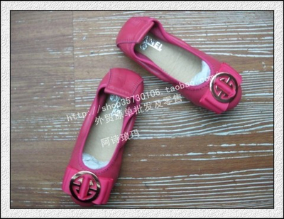 Балетки детские однотонные с бантом и пряжкой