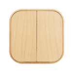 Выключатель 2х-клавишный IP20 10А 250В дерево Quteo Legrand