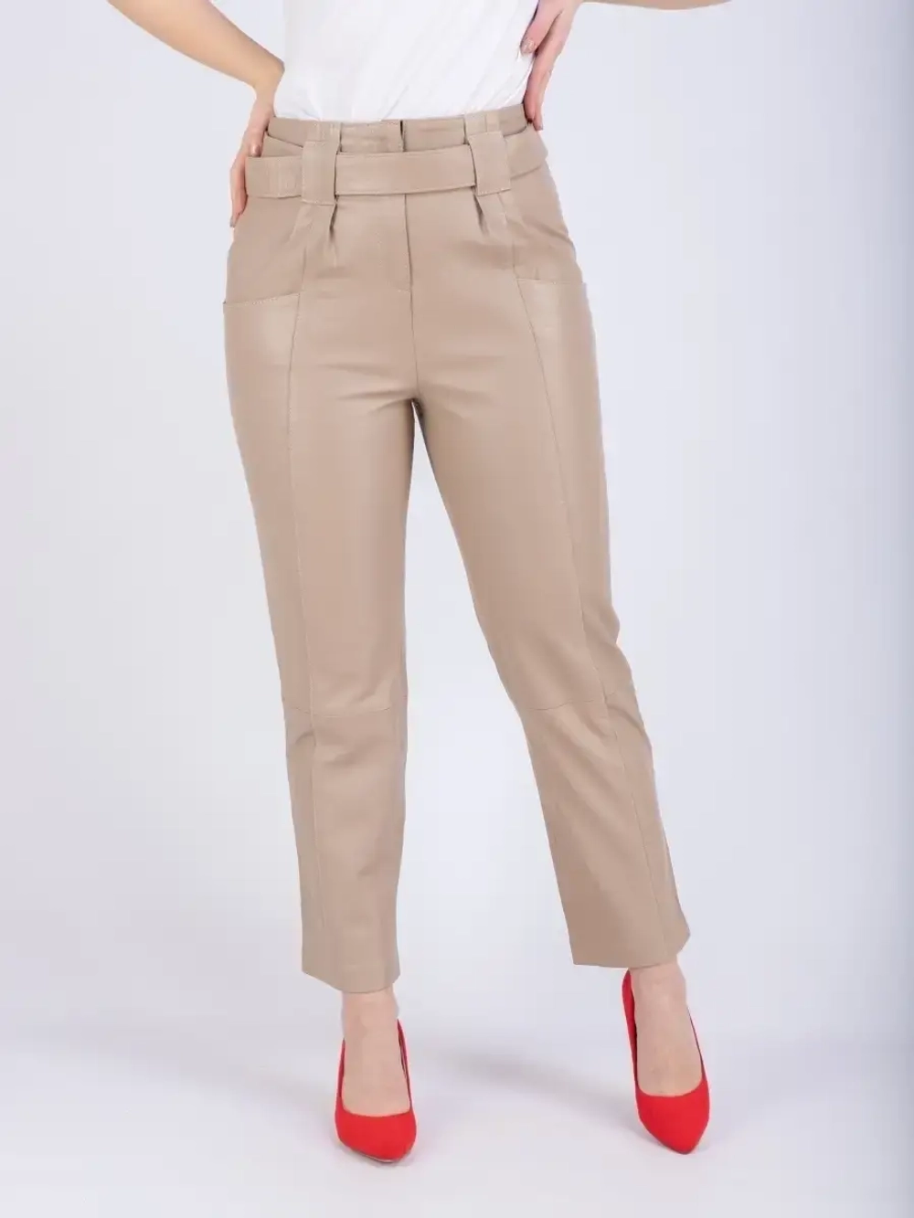 Брюки женские из натуральной кожи