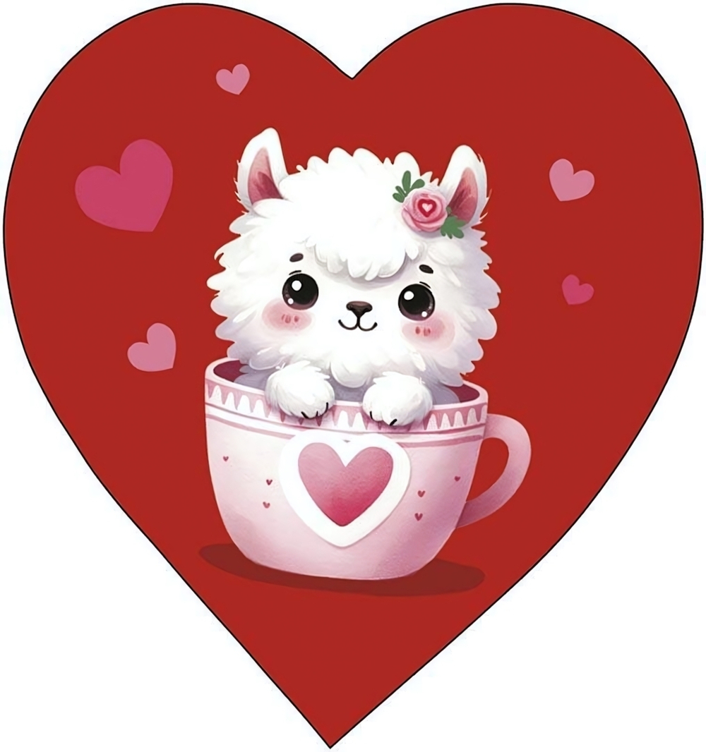 Открытка 60*60мм. "Овечка" (АртДизайн)