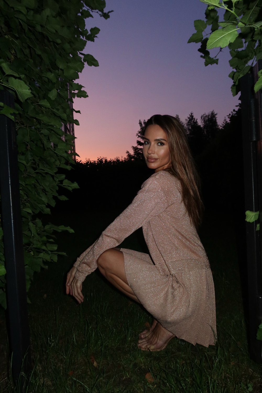 юбка с люрексом в золотом цвете