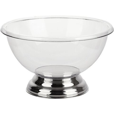 Емкость для охлаждения бутылок для шампанского;пластик,сталь нерж.;15л;D=44,H=22,B=25см;прозр.,метал (Цвет: прозрачный)