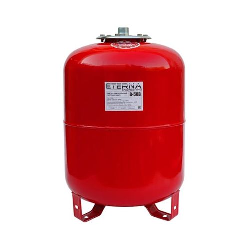 Бак расширительный мембранный для отопления 50 л вертикальный красный Eterna