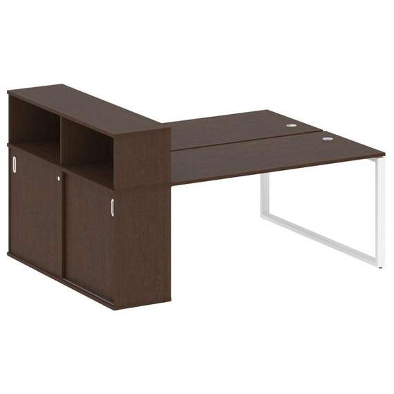 Метал Систем Рабочая станция с шкафом-купе на О-образном м/к БО.РС-СШК-2.4 Т