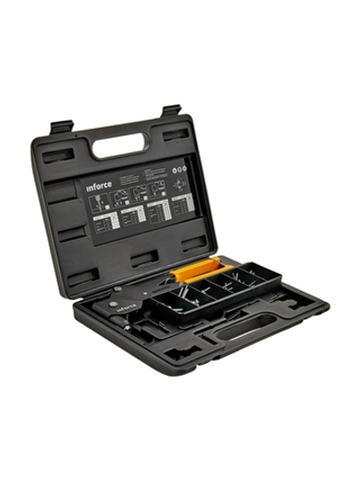 Литой ручной заклепочник Inforce поворотный 360 град., в кейсе, с набором заклепок 2.4-4.8 мм 06-14-111