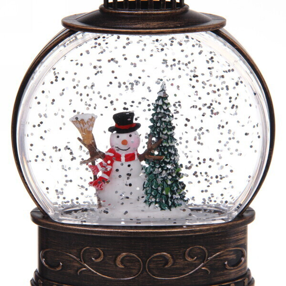 Сувенир с подсветкой Christmas «Шар - Сказочный Снеговик» 12,7х9х3,6 см (3хAG13)