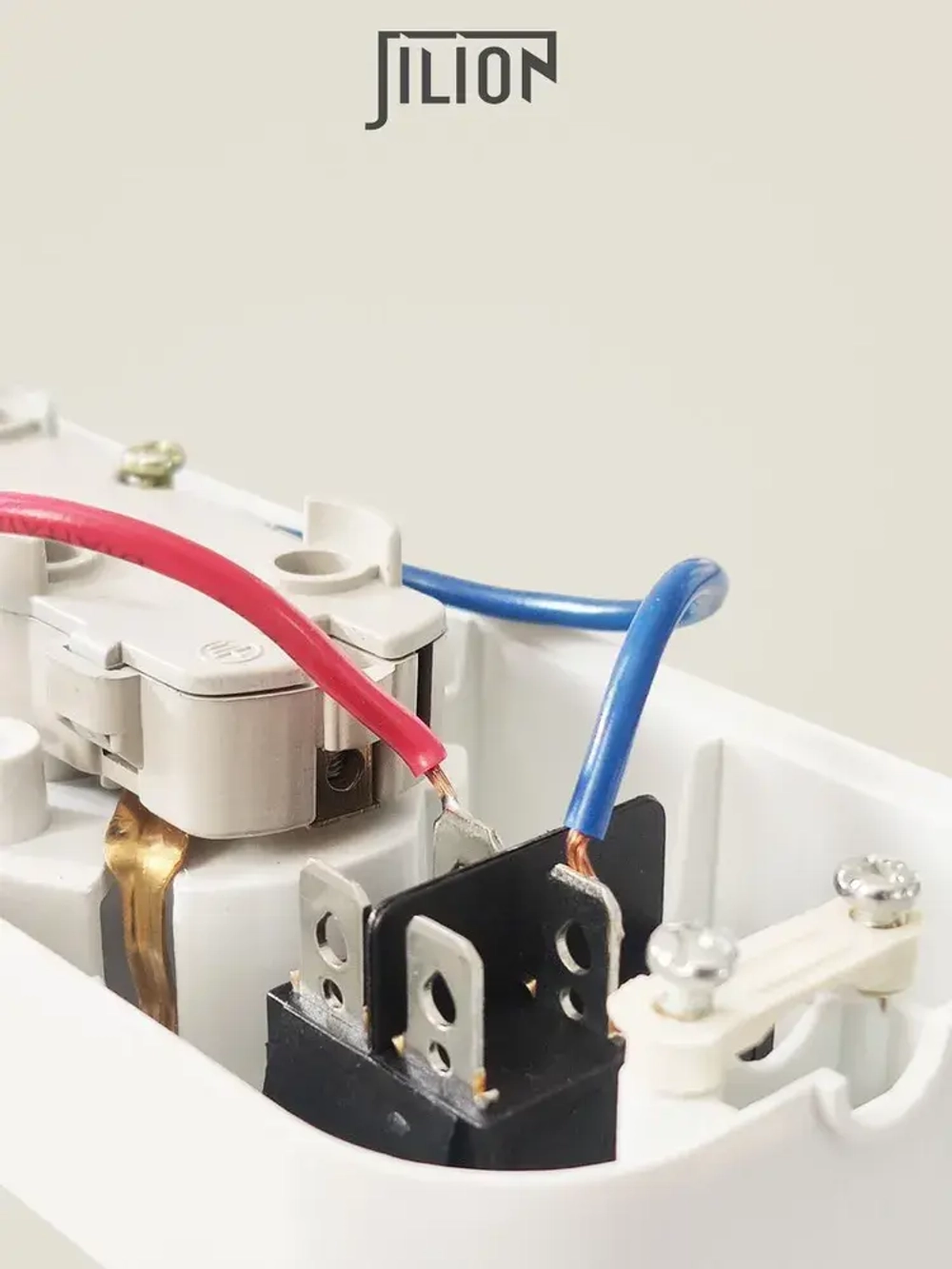 Розетка для удлинителя 6 гнезда с заземлением и выключателем Jilion