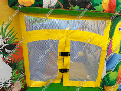 Детский надувной батут "Попугайчики и их друзья", размер 3,5*3*2,7 м