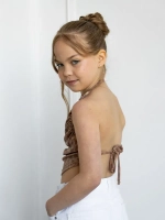 Летний топ для девочки на завязках