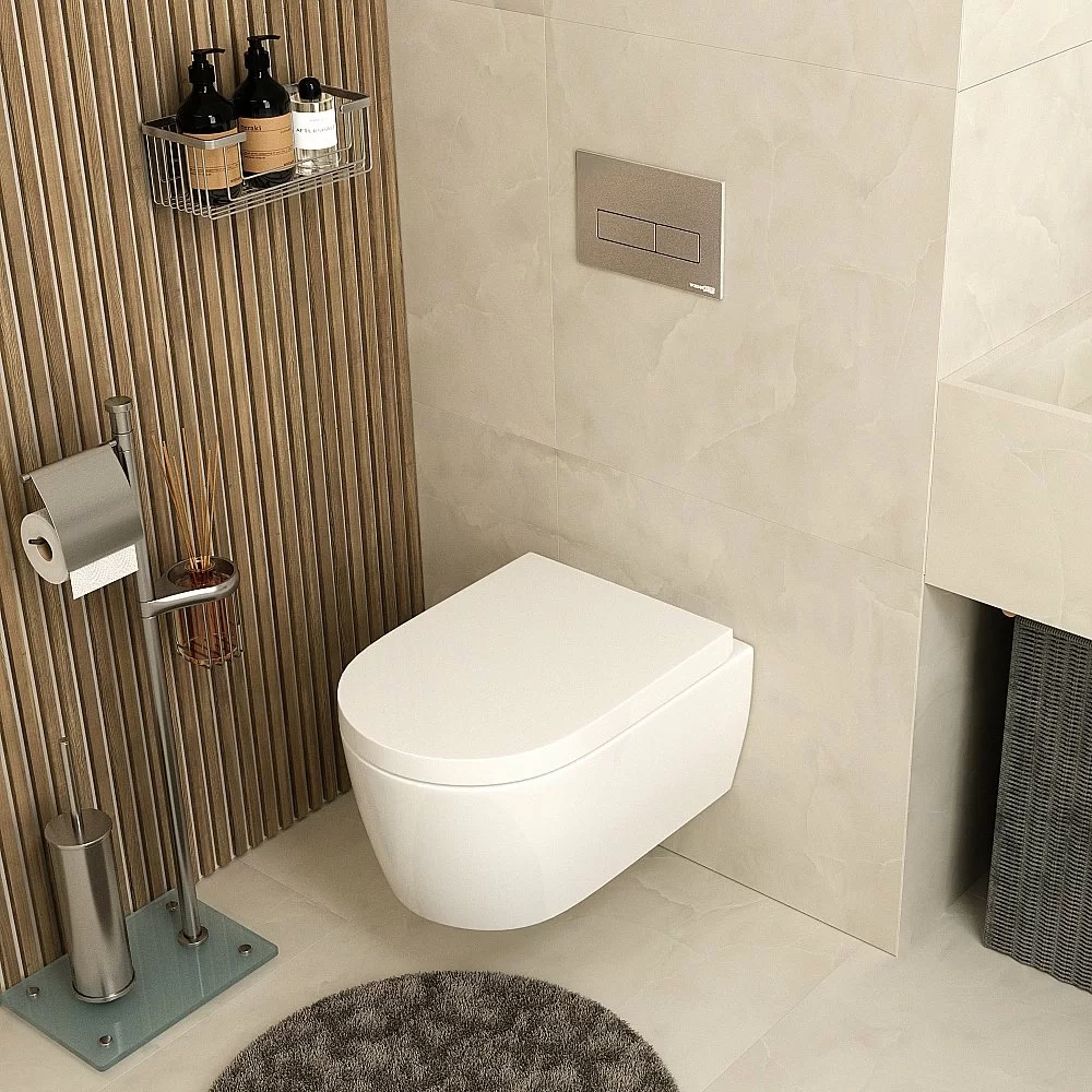 Инсталляция для унитаза WasserKraft Vils 56TLT.010.ME.BN03 с кнопкой никель