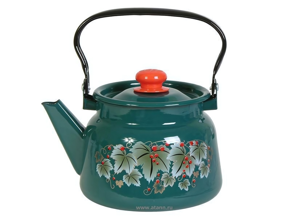 Чайник 2,3л с рисунком бирюзовый