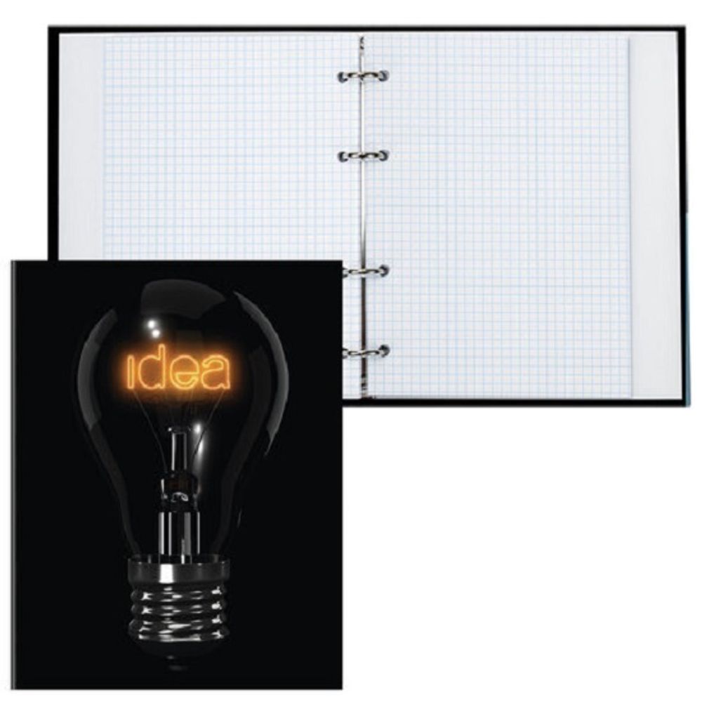 Тетрадь на кольцах 160л, А5, 7БЦ, Brauberg Idea, твердый картон