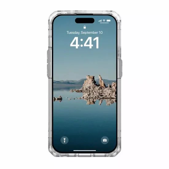 Чехол с поддержкой MAGSAFE Uag Plyo для iPhone 15 Pro 6.1", цвет прозрачный/белый (Ice/White)