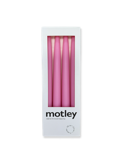 Набор классических свечей Motley 4 шт | розовый