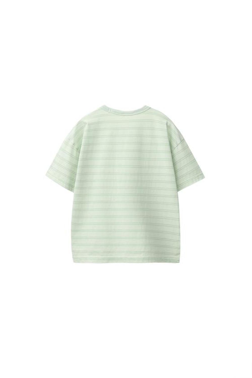 ZARA ФУТБОЛКА В ПОЛОСКУ, СВЕТЛО-ЗЕЛЕНЫЙ