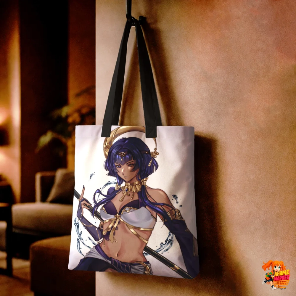 Сумка шоппер с принтом Genshin Impact