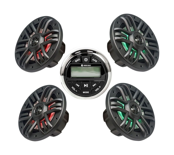 Морская аудиосистема MRH-833S, M165MR (2 компл), Marine Rocket