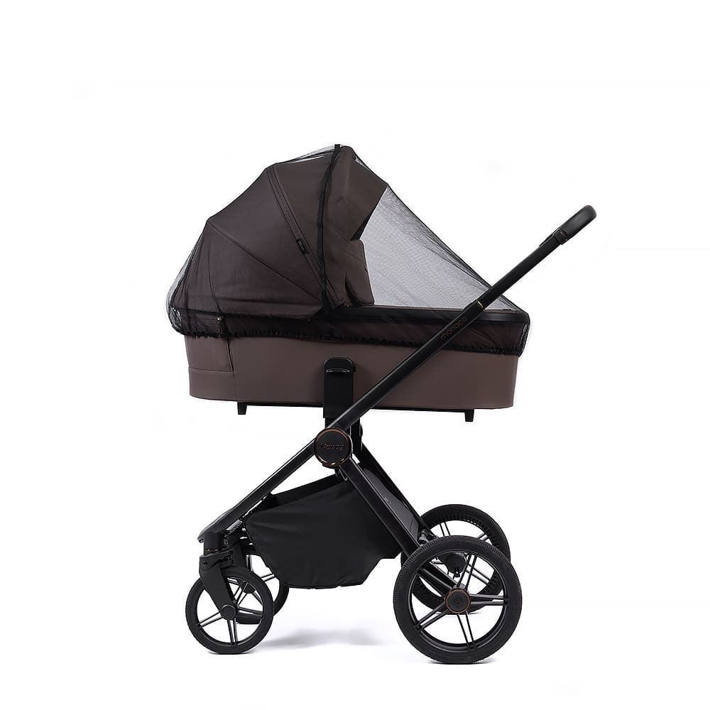 Коляска детская Peppy Monaco 2 в 1 Brownie (коричневый), рама черная