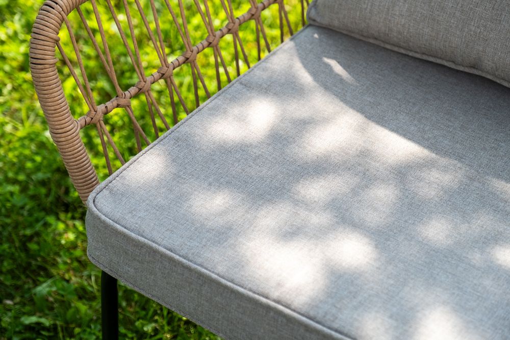 "Версаль" лаунж-зона из искусственного ротанга на 4 персоны, цвет соломенный