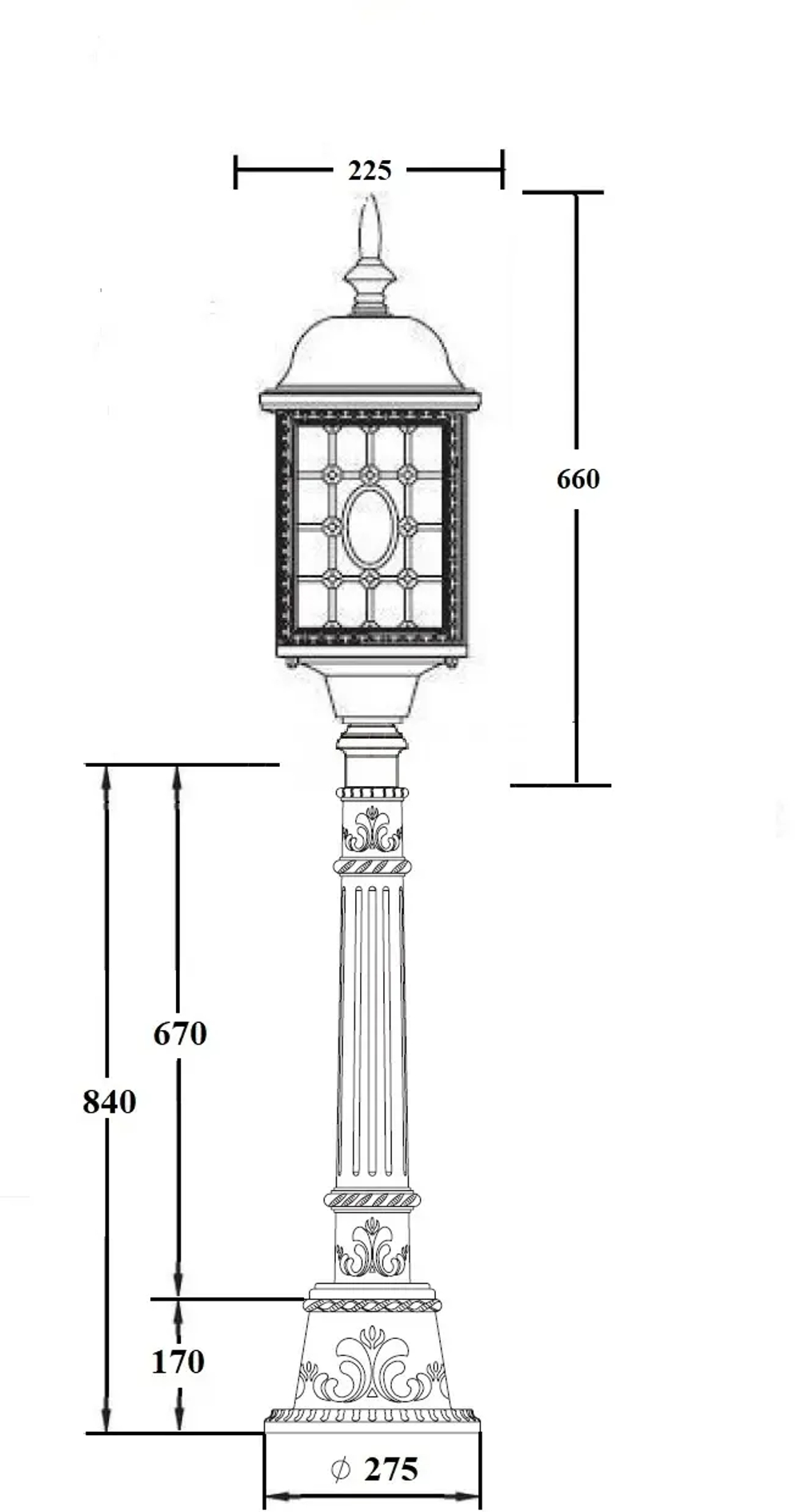 Наземный фонарь Oasis Light LONDON L 64807L