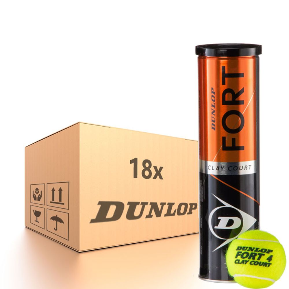 Упаковка теннисных мячей Dunlop Fort Clay Court - 18 x 4B