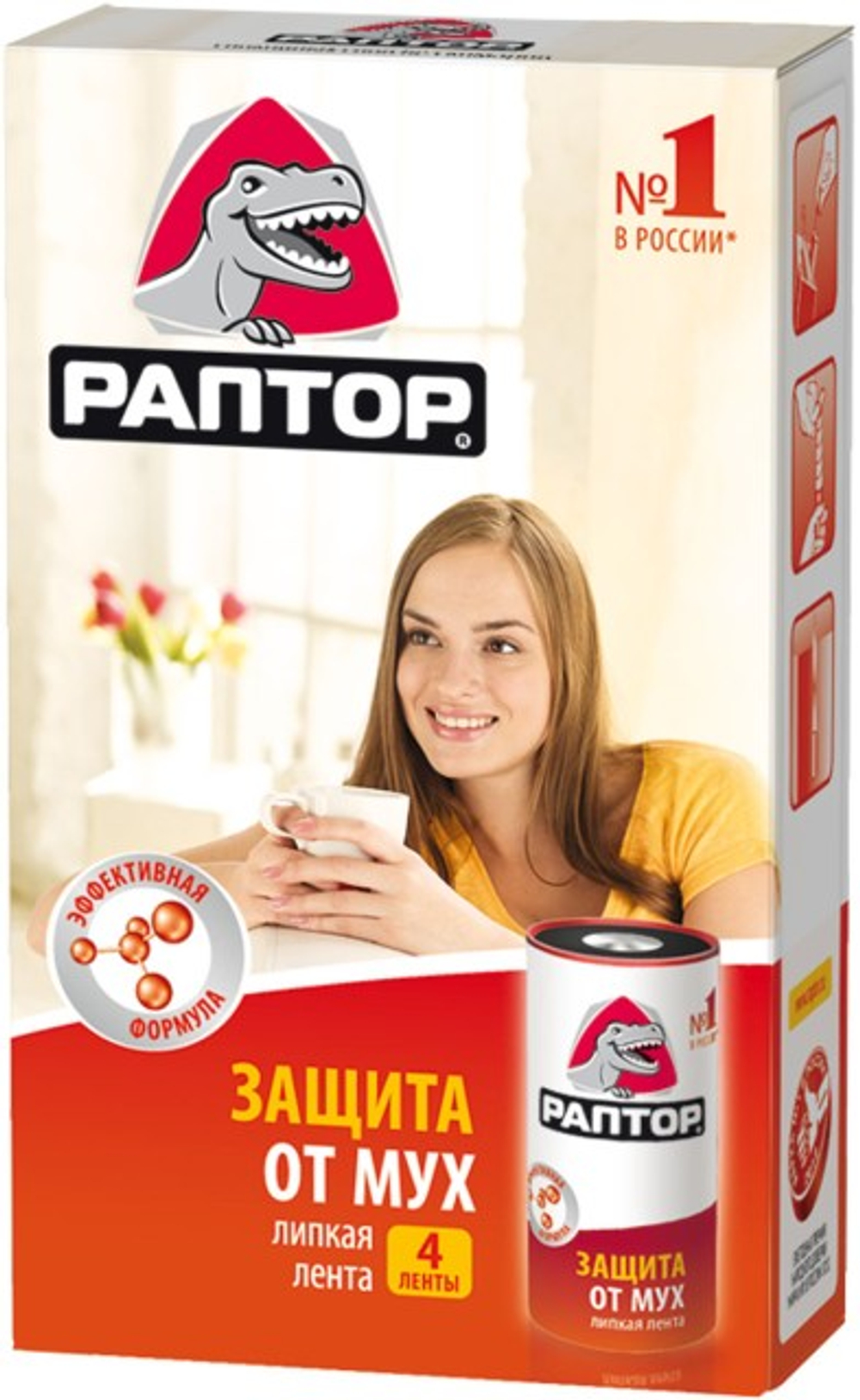 Лента липкая от мух Раптор (4шт)