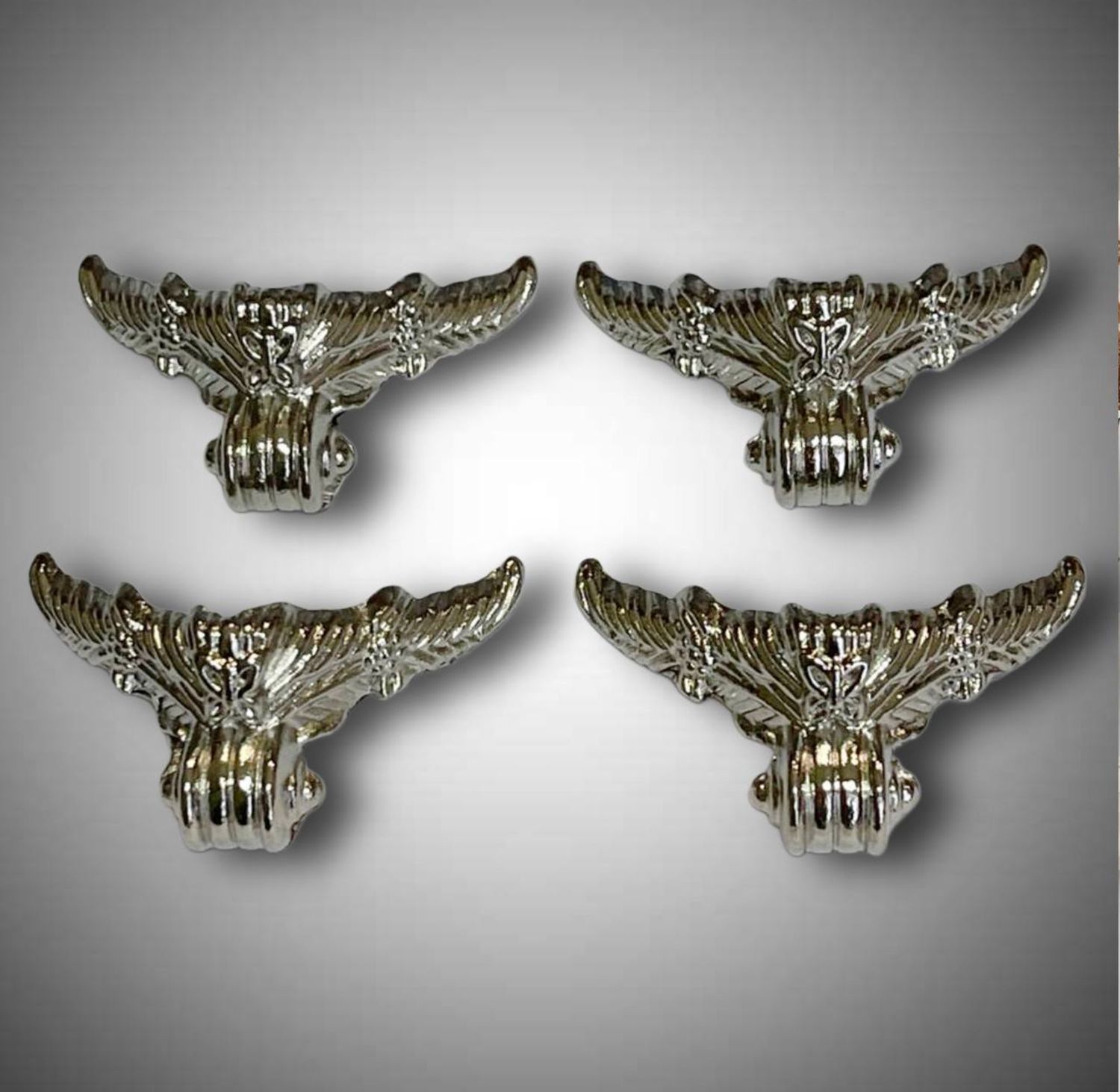 ножка для шкатулки С042 серебро 40*55мм