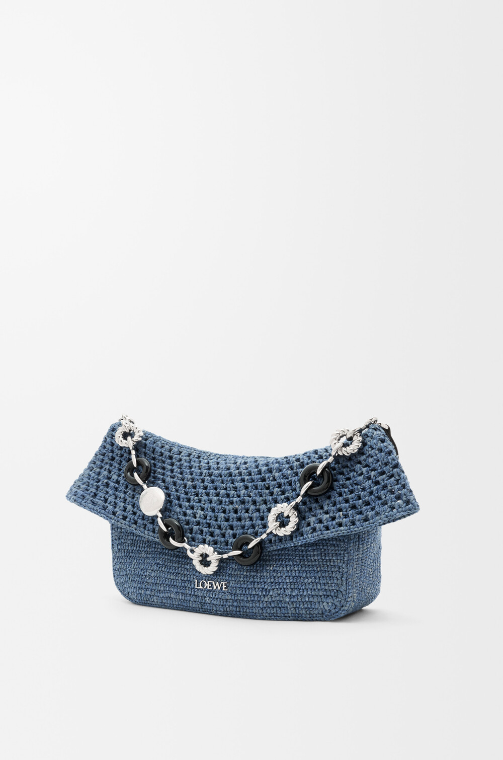 Loewe Средняя сумка Ola связанная крючком, синий