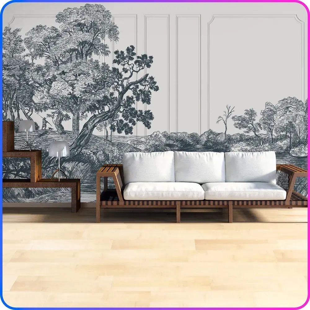 Фотообои на стену Деревья 400х270 см Luxury Walls AM38704B