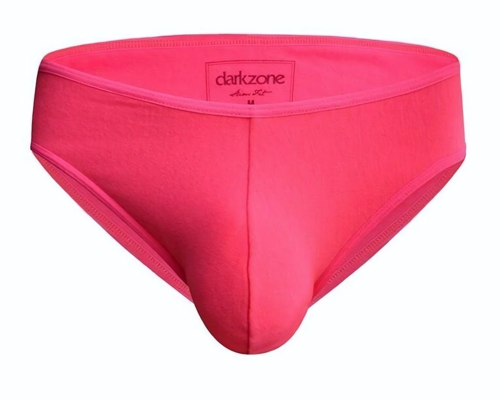 Розовые хлопковые трусы-слипы с узким пояском (Размер: L) (Цвет: розовый)