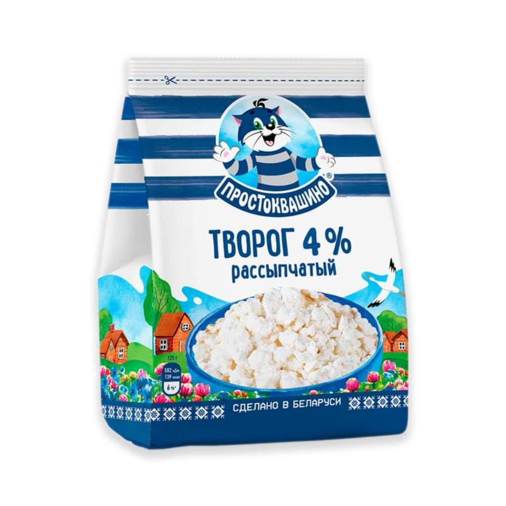 Простоквашино творог 4 % 290 гр