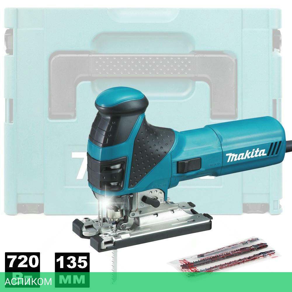 Электролобзик Makita 4351FCTJ кейс + набор пилок