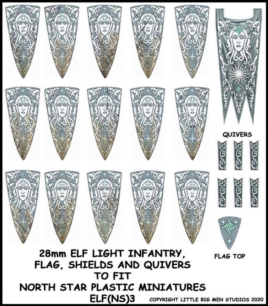ELF(NS)3  Elf Light Infantry Banner  Shields
