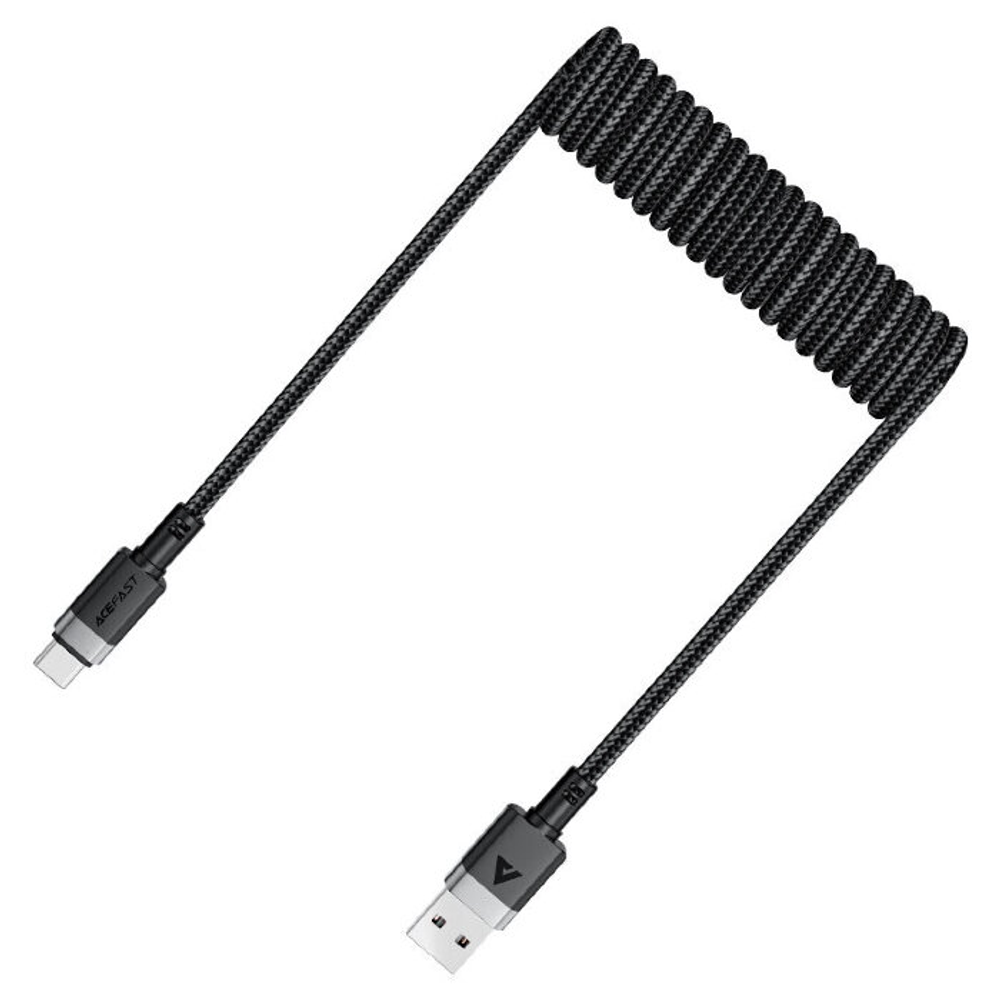 C14-04 USB-A to USB-C spring charging data cable