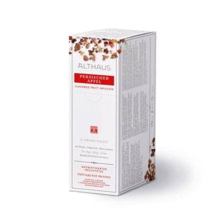 Чайный напиток фруктовый Althaus Persischer Apfel Grand Pack в пакетиках для чайника, 4гр х 15шт