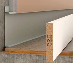 Вставка в плинтус Pro Design грунт под покраску, 2700x80 мм